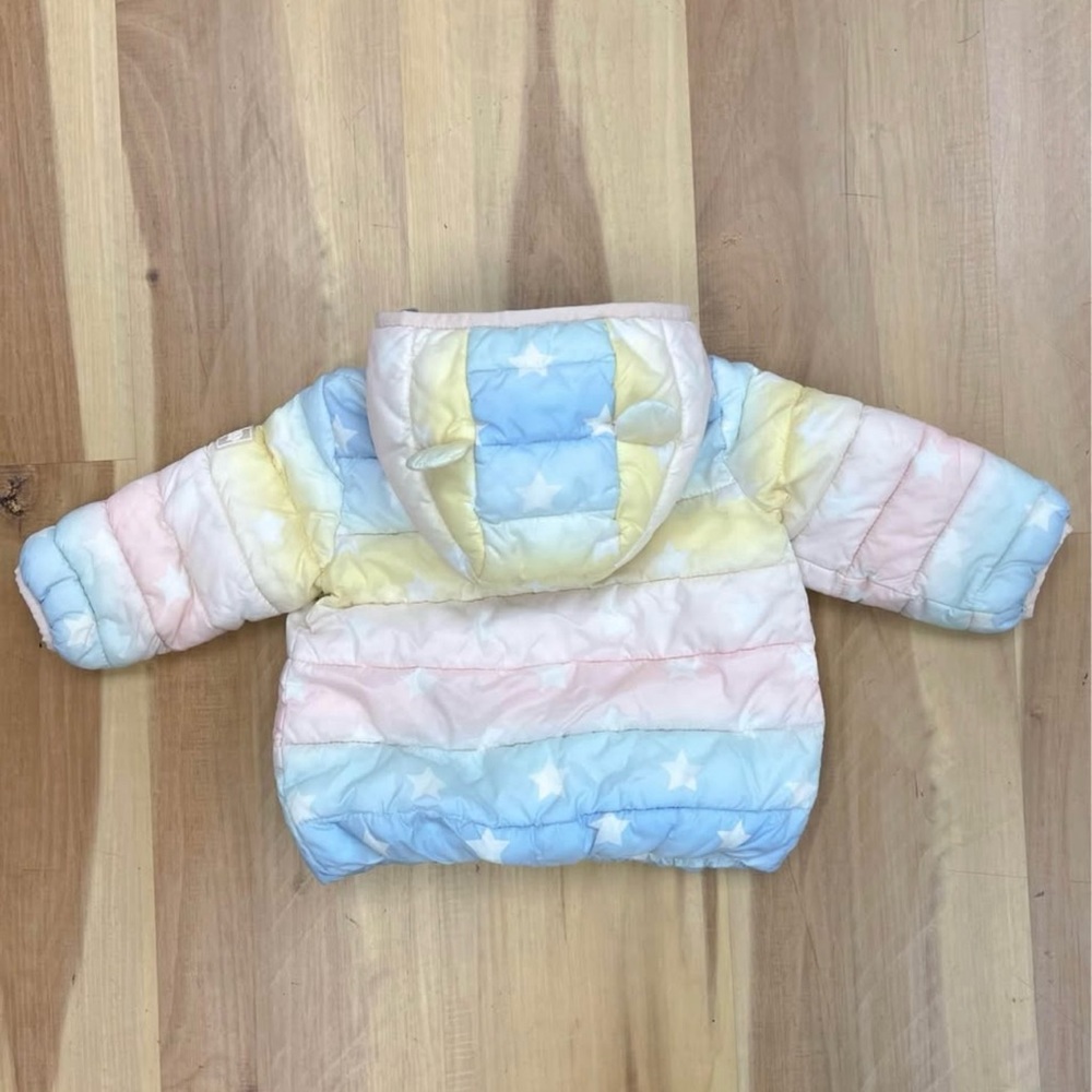 GAP Colorful Striped Puffer Jacket
